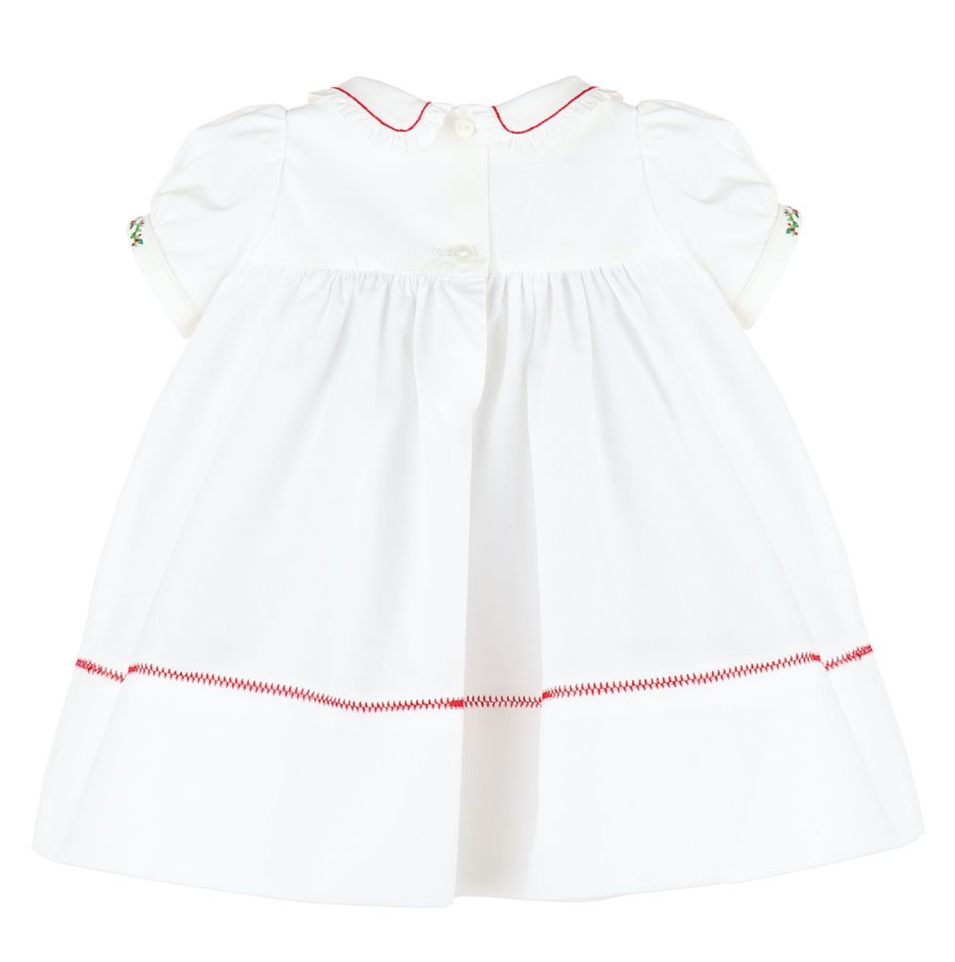 White Merrymaker Scallop Dress