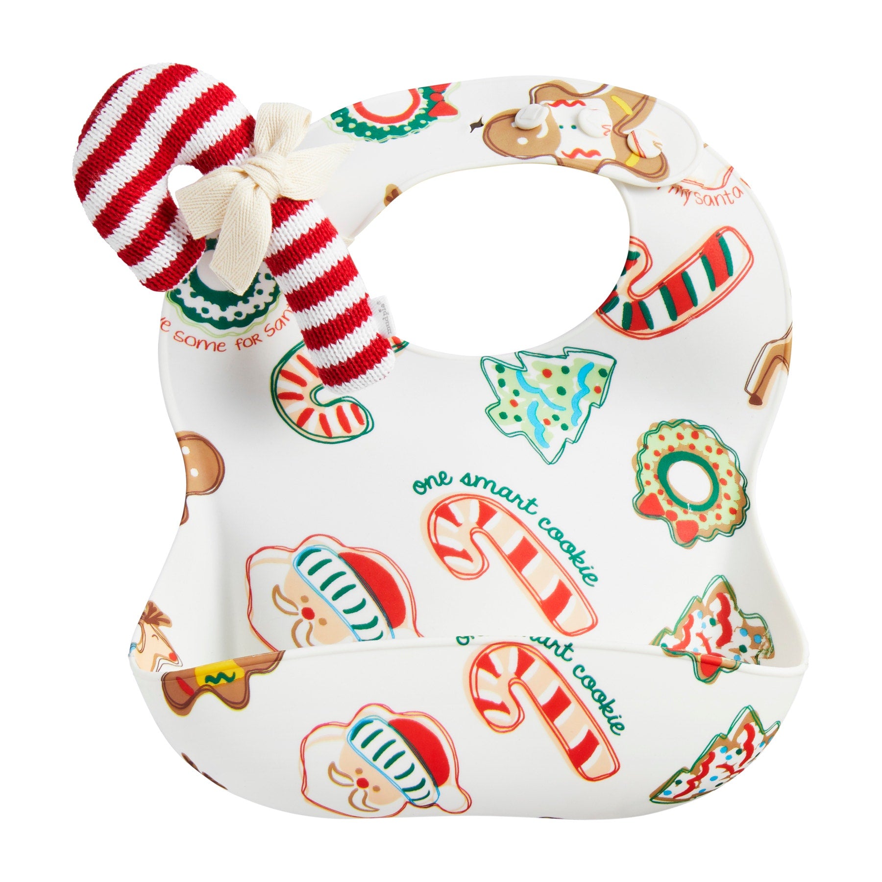 Christmas Cookie Bib and Rattle Set