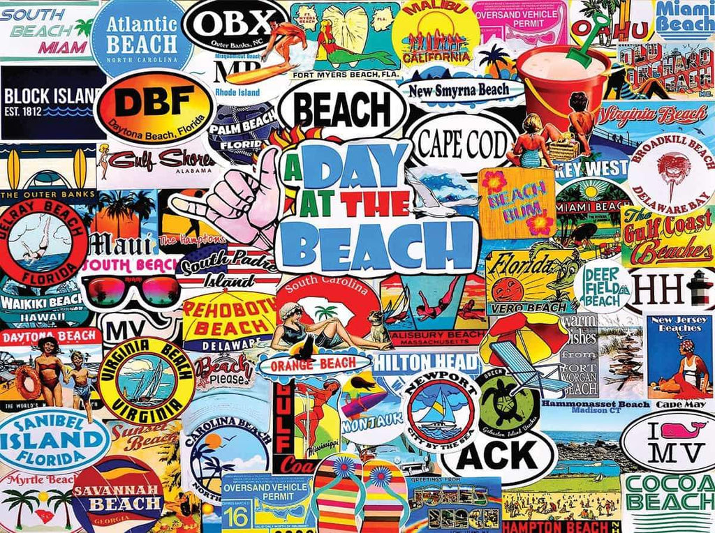 A Day At The Beach 1000 Piece Jigsaw Puzzle