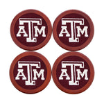 Texas A&M (Maroon) Needlepoint Coaster Set