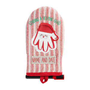 Hand Print Santa Oven Mitt