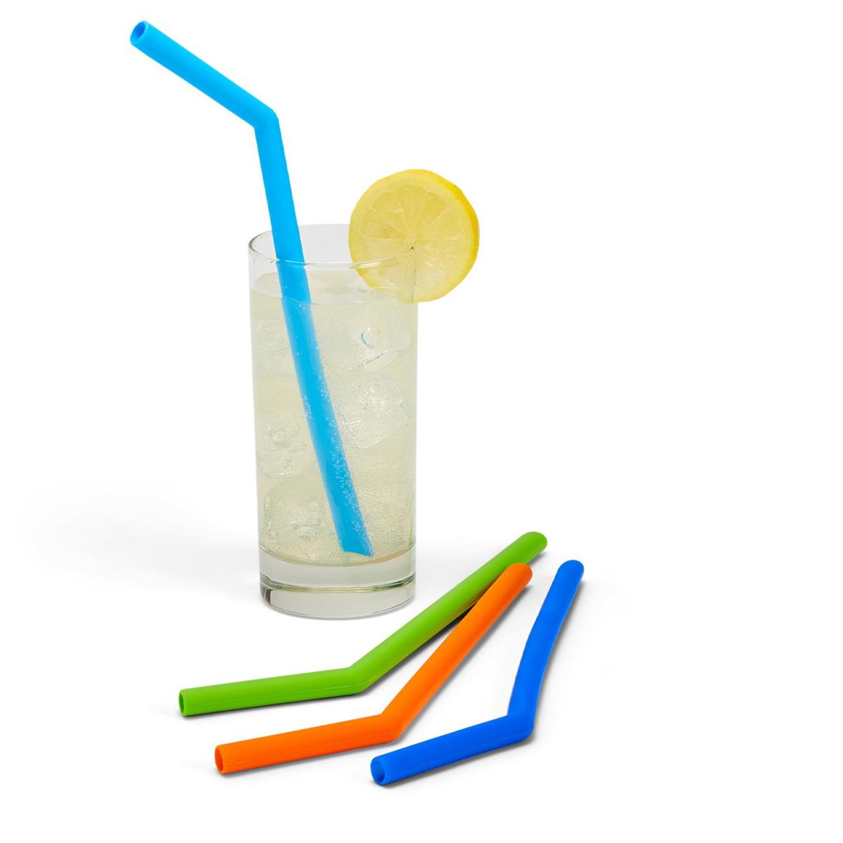 Set of Four Reusable Straws with Brush Cleaner