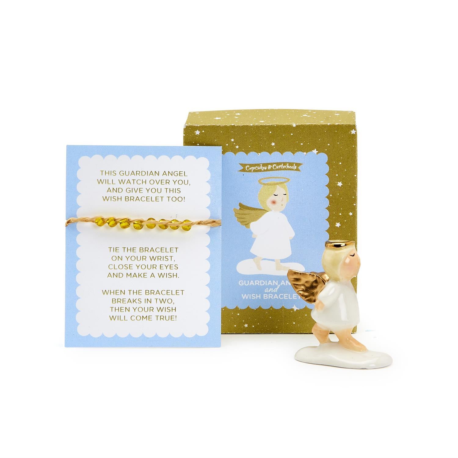 My Little Guardian Angel Token Charm with Wish Bracelet in Gift Box