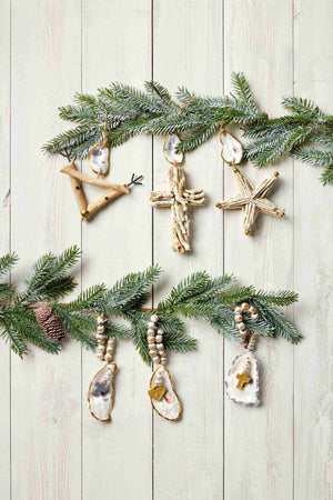 Beaded Oyster Ornament