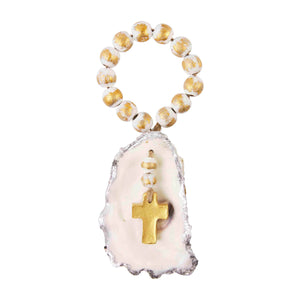 Beaded Oyster Ornament