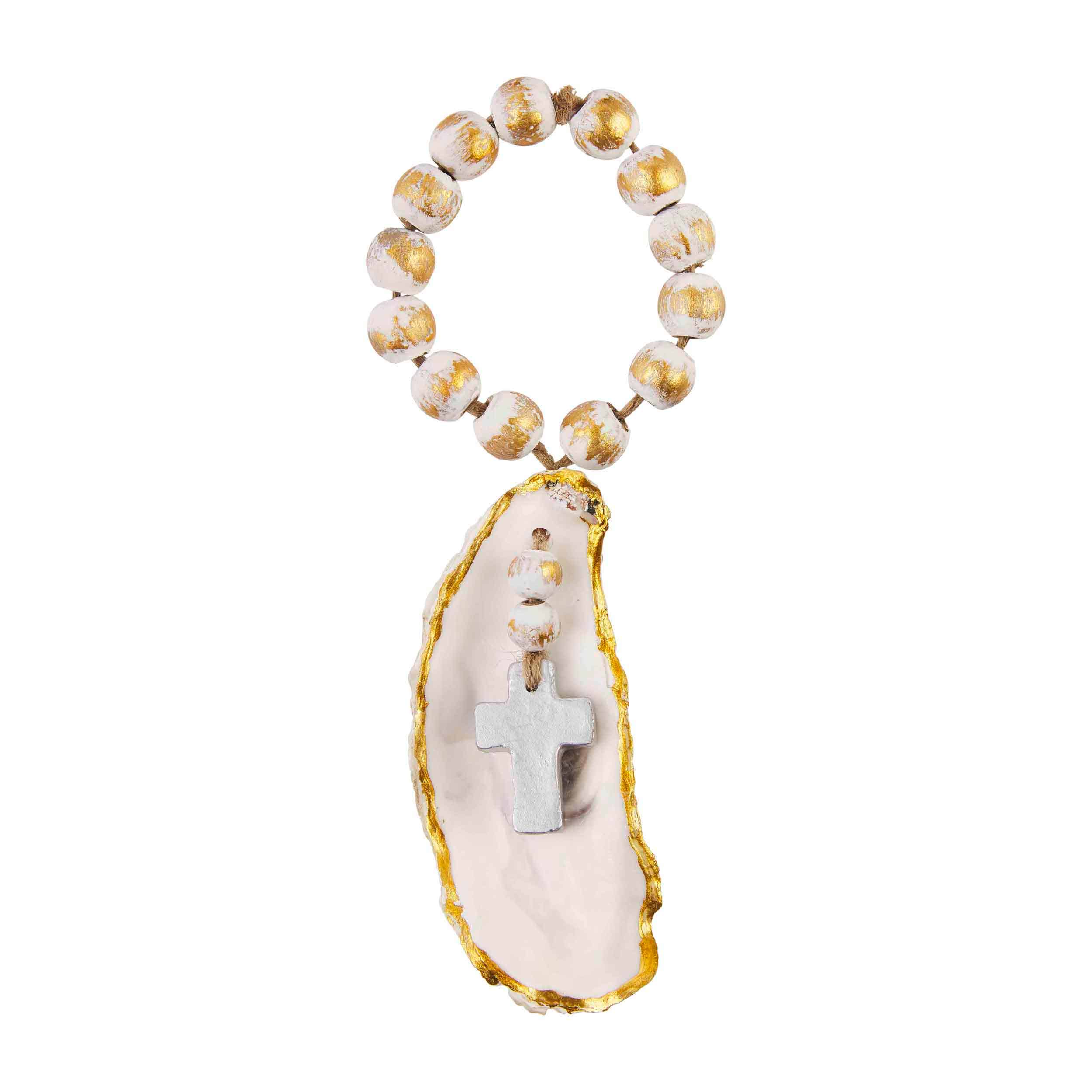 Beaded Oyster Ornament