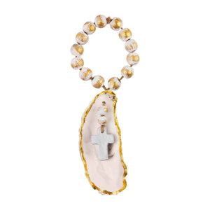 Beaded Oyster Ornament
