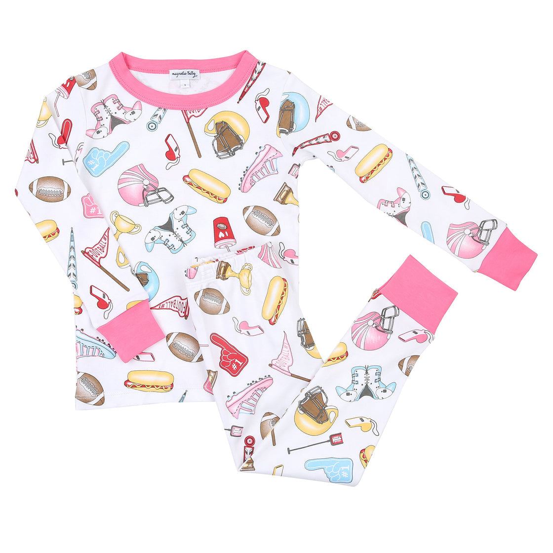 Friday Night Lights Pink Toddler Long Pajamas
