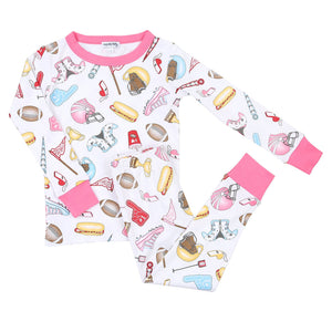 Friday Night Lights Pink Toddler Long Pajamas