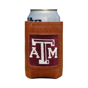Texas A&M (Maroon) Needlepoint Can Cooler