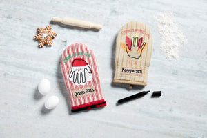Hand Print Santa Oven Mitt