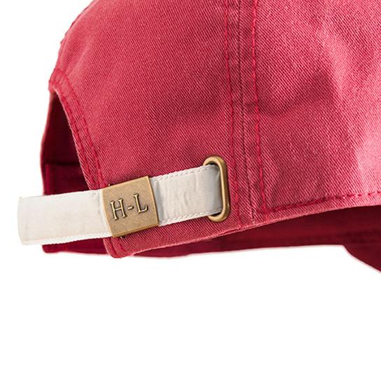American Flag on Weathered Red Hat