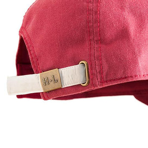 American Flag on Weathered Red Hat