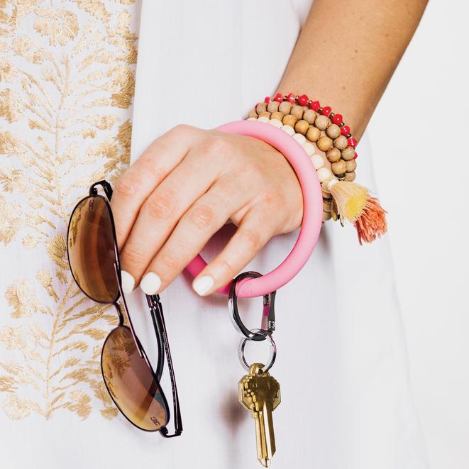 Silicone Big O Key Ring - Pastels