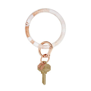 Silicone Big O Key Ring - Marbles