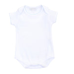 White Body Suit with Blue Trim