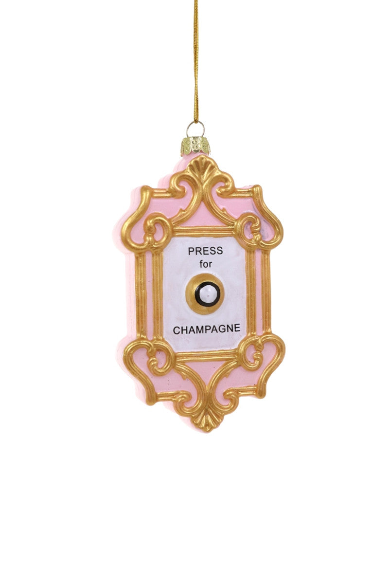 Press Here for Champagne Ornament