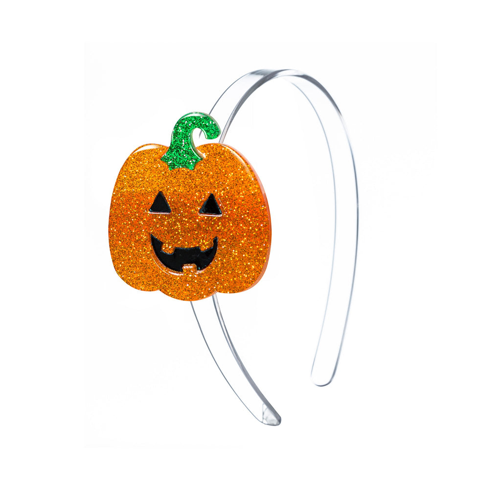 Happy Pumpkin Glitter Headband
