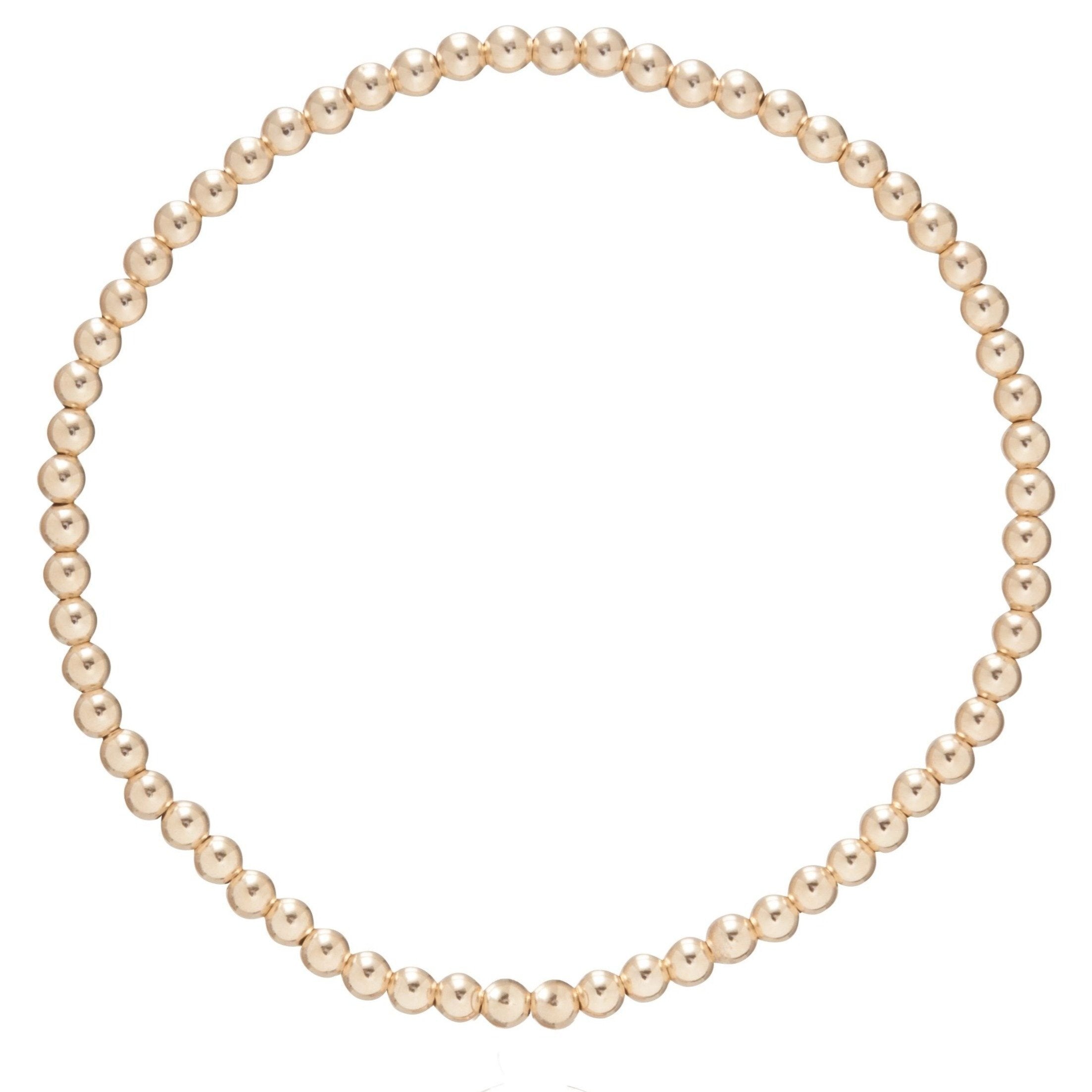 Classic Gold 3mm Bead Bracelet