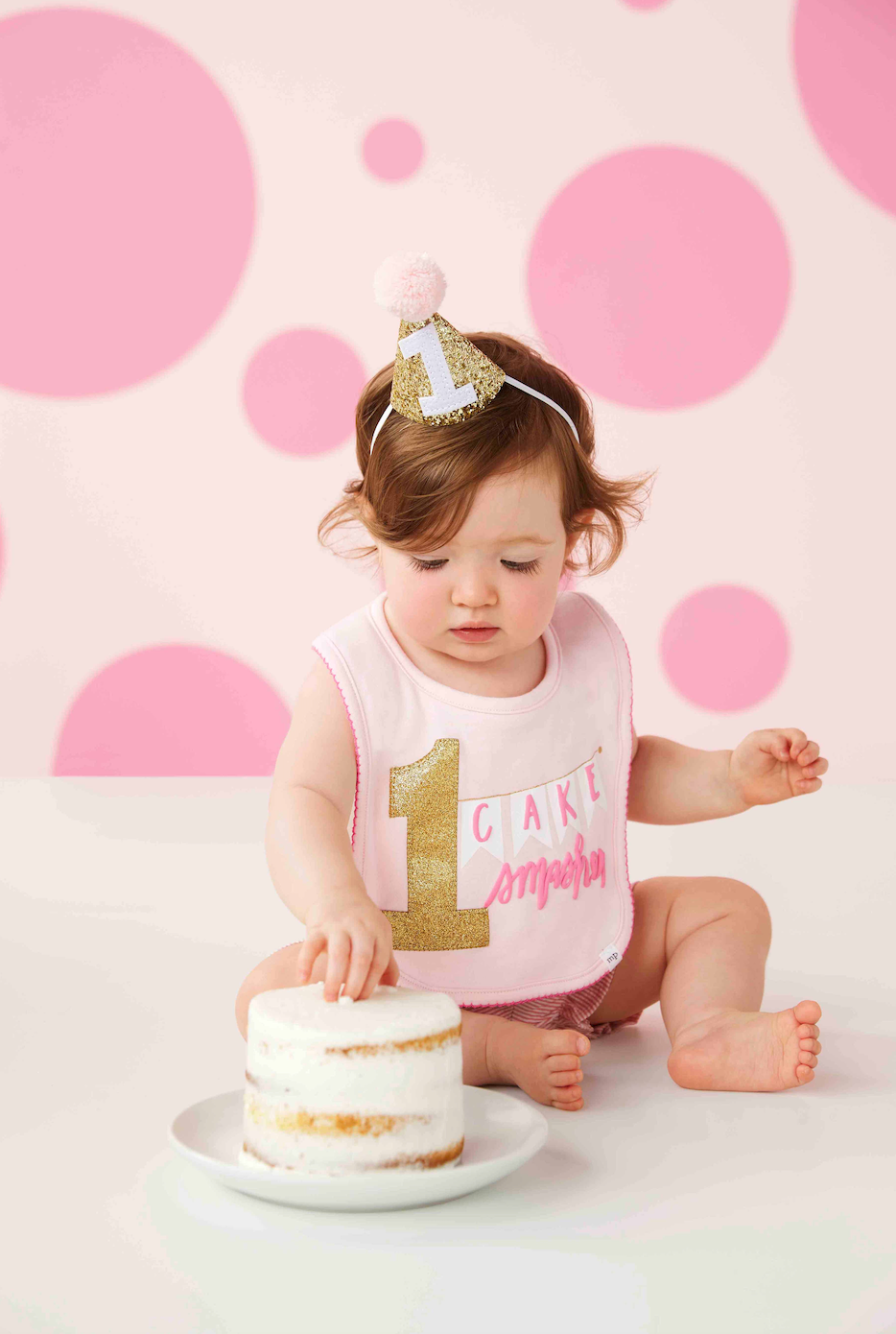 Pink 1st Birthday Girl Smash Set