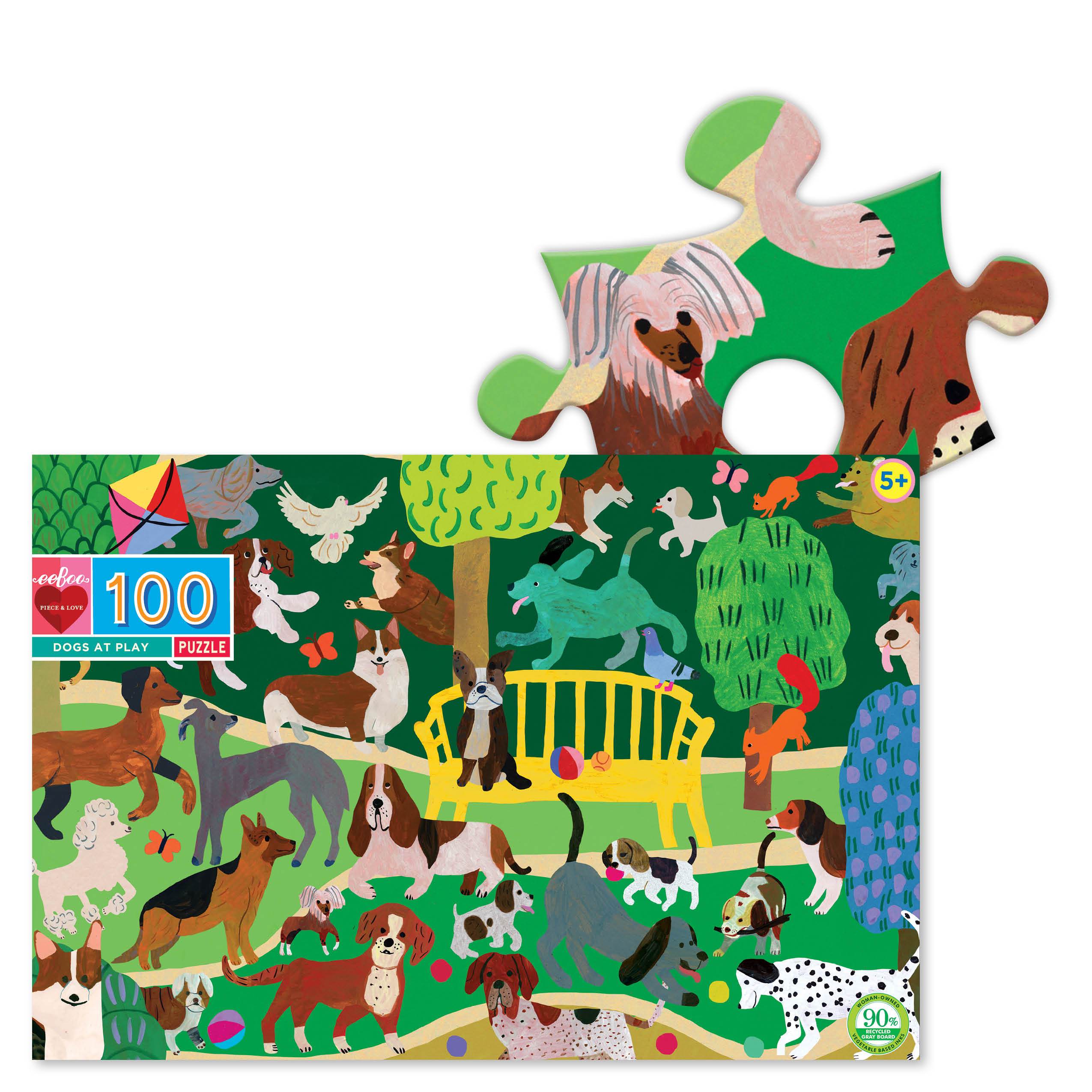 Dogs at Play 100 Piece Puzzle