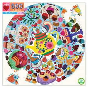 Tea Party 500 Piece Round Puzzle