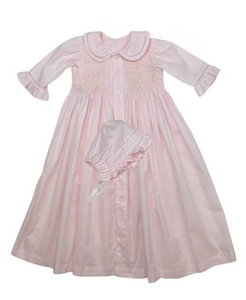 Royal Daygown & Bonnet - Pink