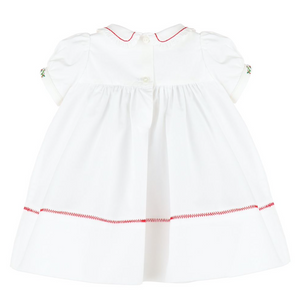 White Merrymaker Scallop Dress