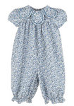 Blue Floral Petal Collar Longall