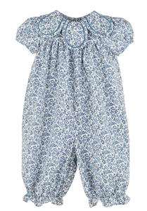 Blue Floral Petal Collar Longall