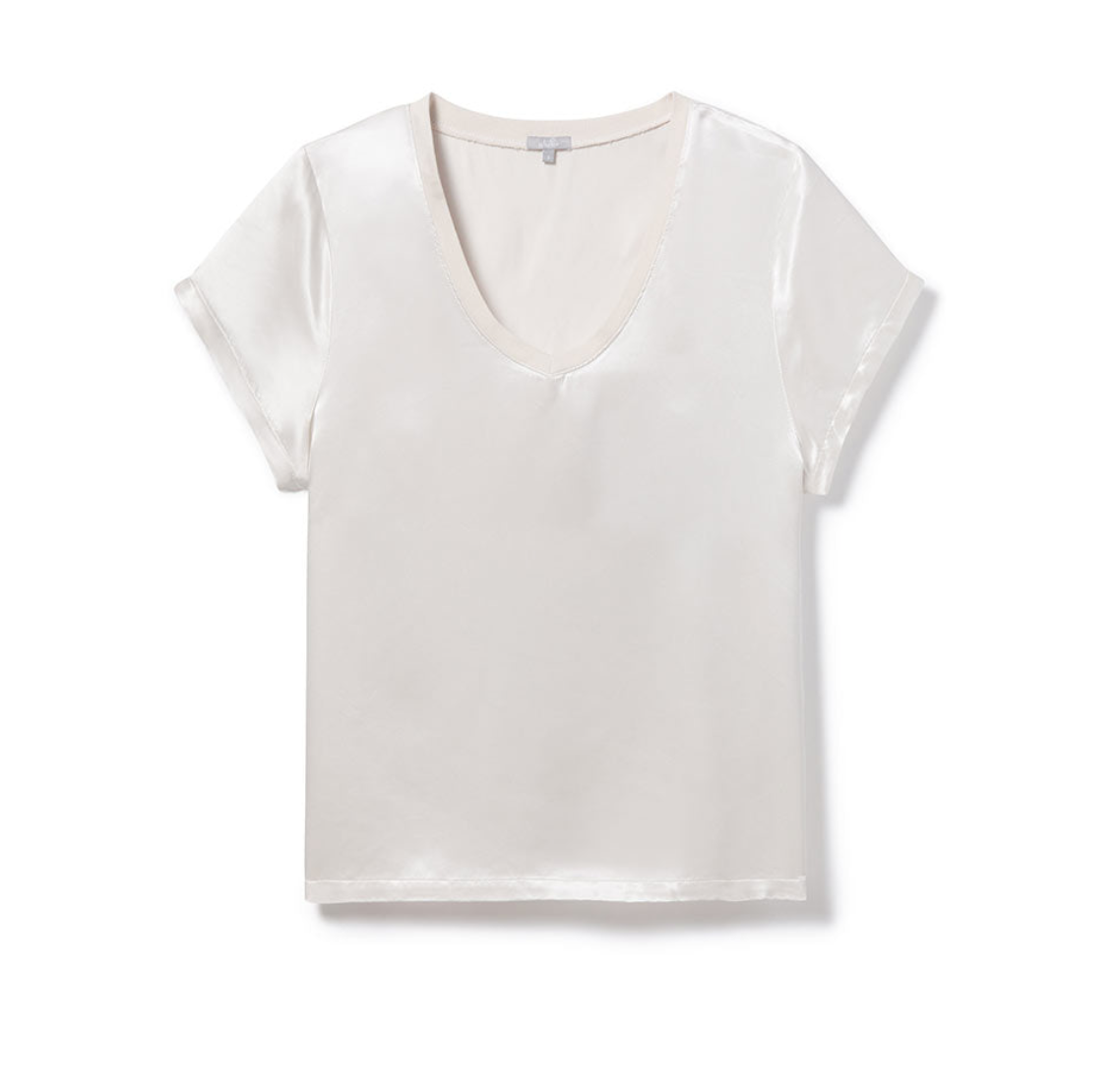 Gianna Satin V-Neck Tee