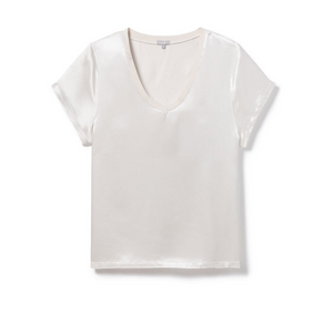 Gianna Satin V-Neck Tee