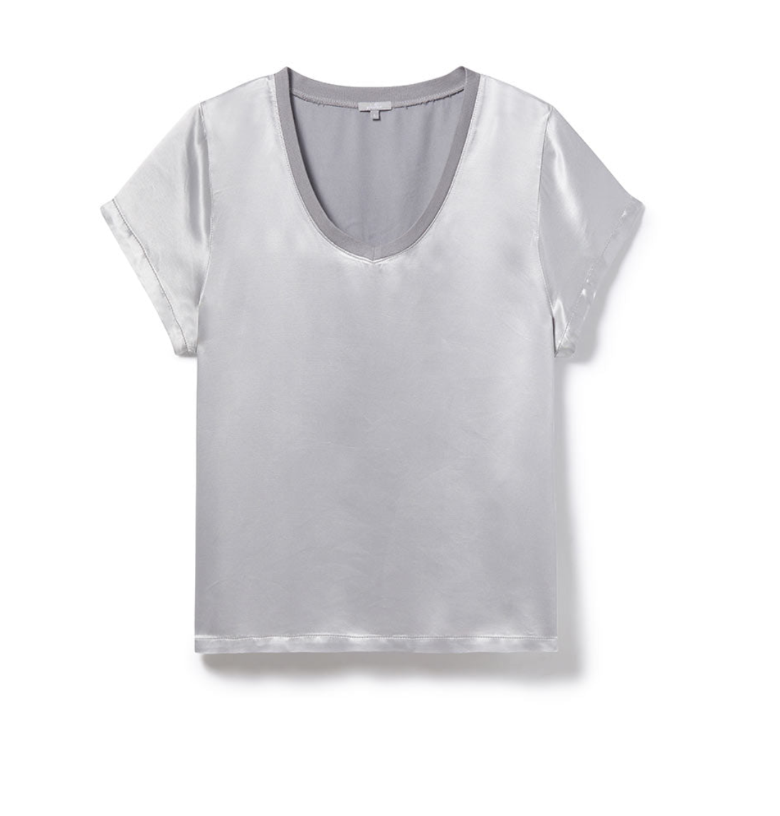 Gianna Satin V-Neck Tee