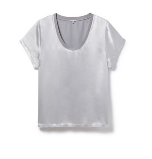 Gianna Satin V-Neck Tee
