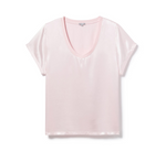 Gianna Satin V-Neck Tee
