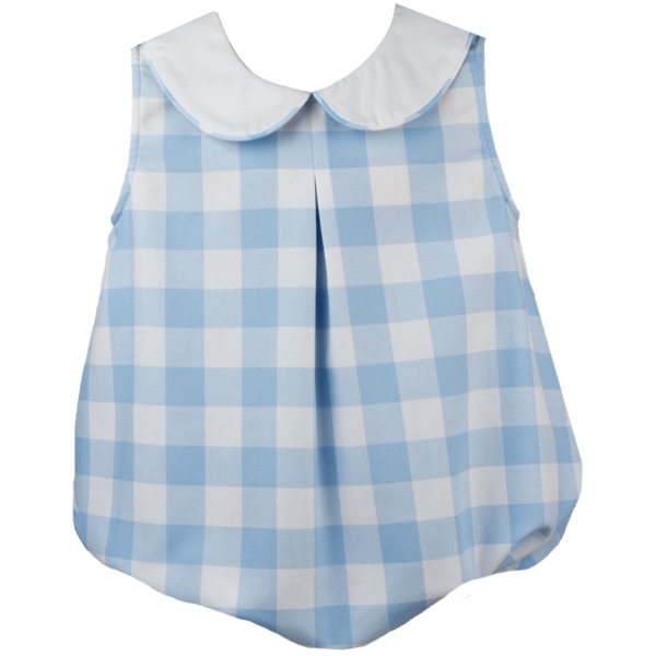Collier Bubble - Large Blue Plaid
