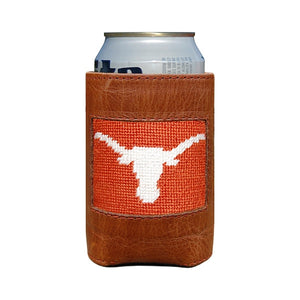 Texas (Burnt Orange) Needlepoint Can Cooler