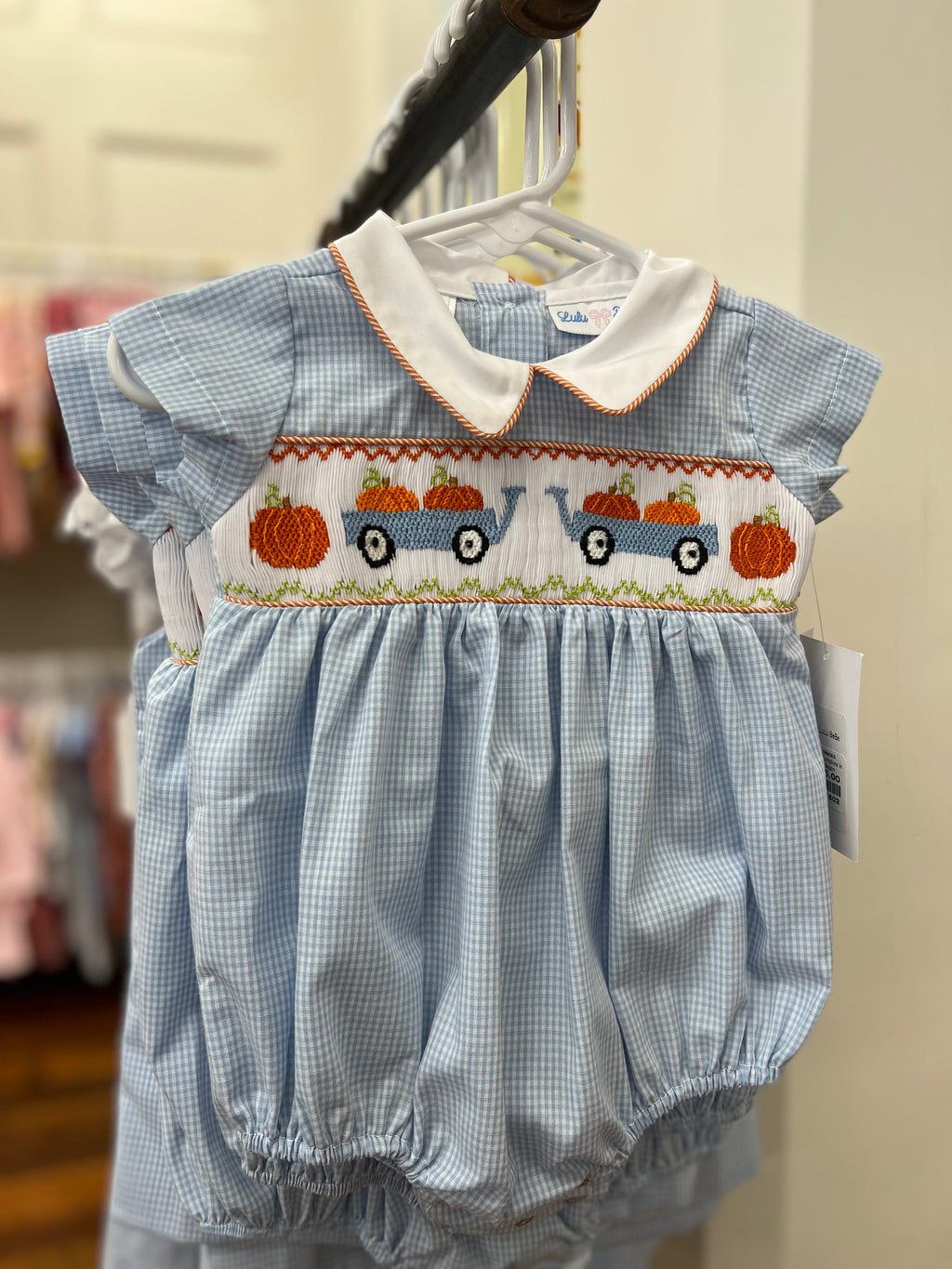 Smocked Pumpkin Boy Bubble