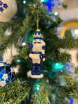 Blue & White Nutcracker Ornament