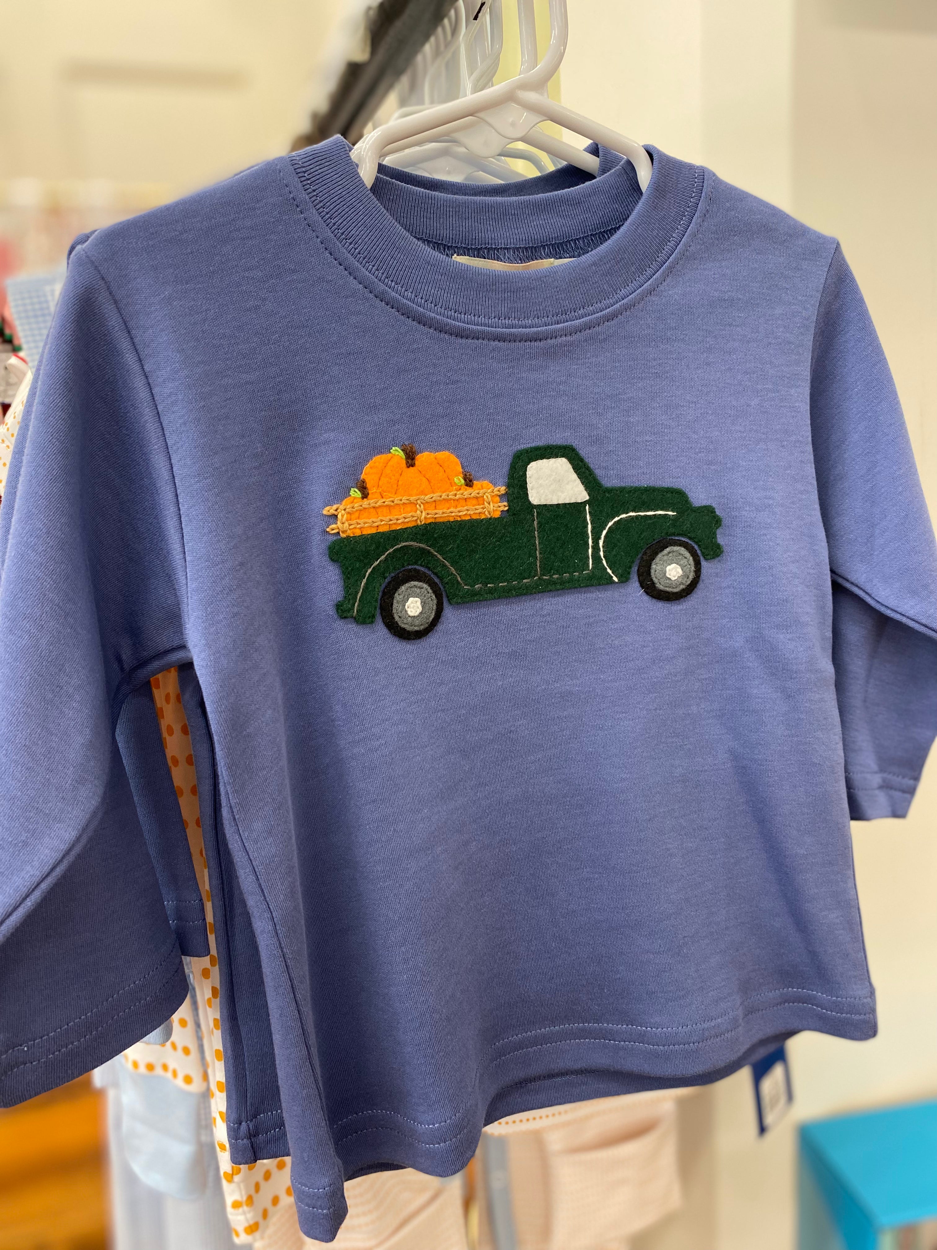 Long Sleeve Pumpkin Truck Shirt