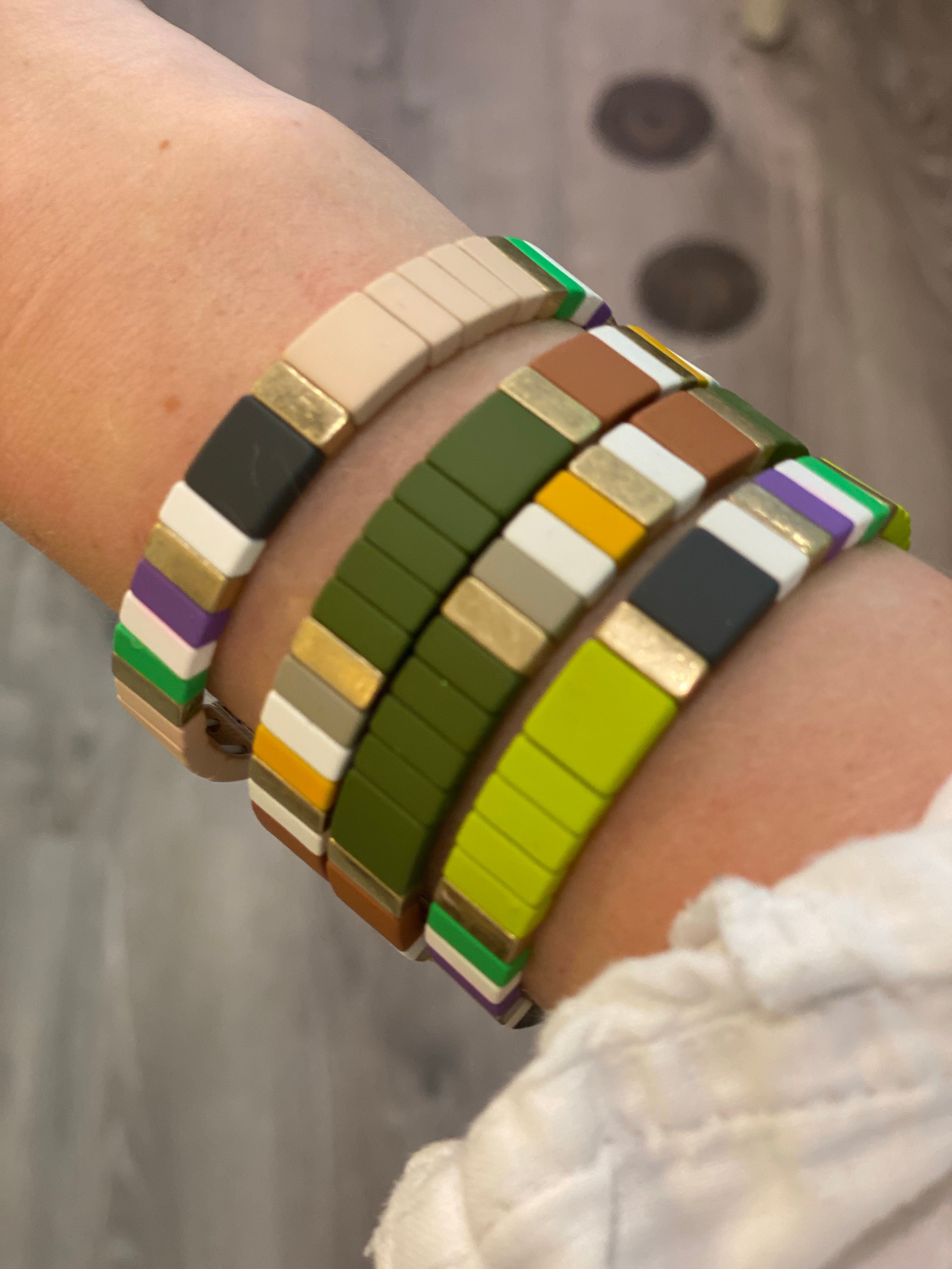 Tile Stack Beaded Bracelet