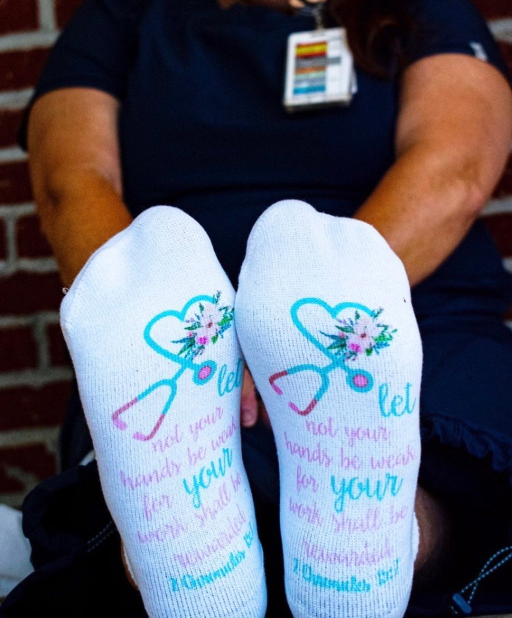 Stethoscope Bible Verse Socks
