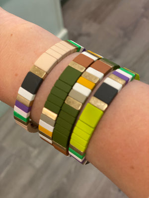 Tile Stack Beaded Bracelet