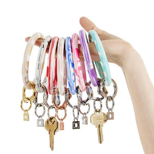 Silicone Big O Key Ring - Marbles