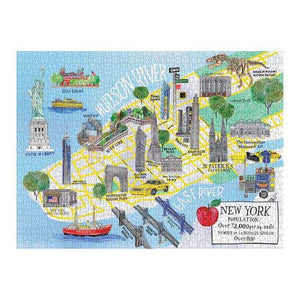 New York City Map 1000 Piece Jigsaw Puzzle