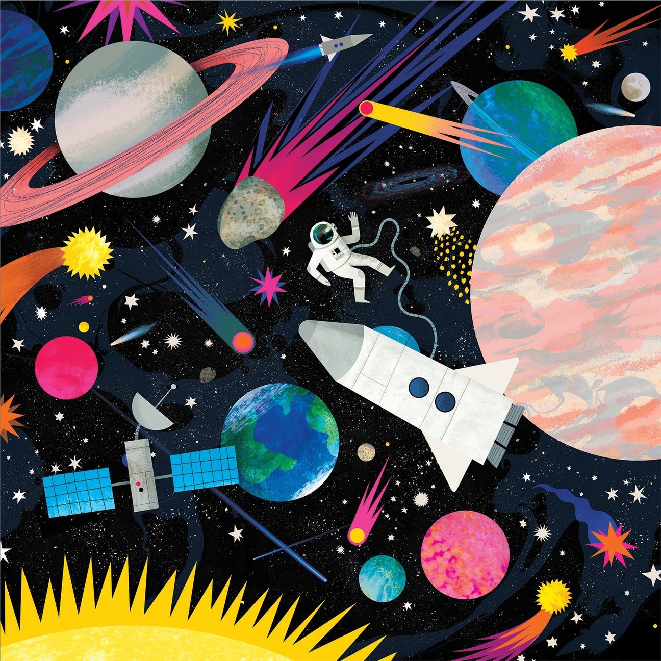 Space Illuminated 500 Piece Glow in The Dark Jigsaw Puzzle