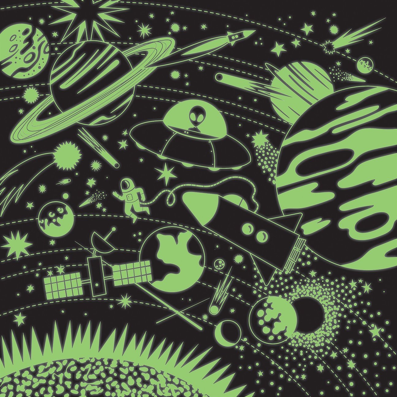 Space Illuminated 500 Piece Glow in The Dark Jigsaw Puzzle
